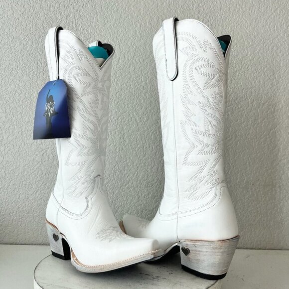 Lane boots Shoes - Lane MEGAN MORONEY Smokeshow Womens Cowboy Boots 9 White Western Cowgirl Tall